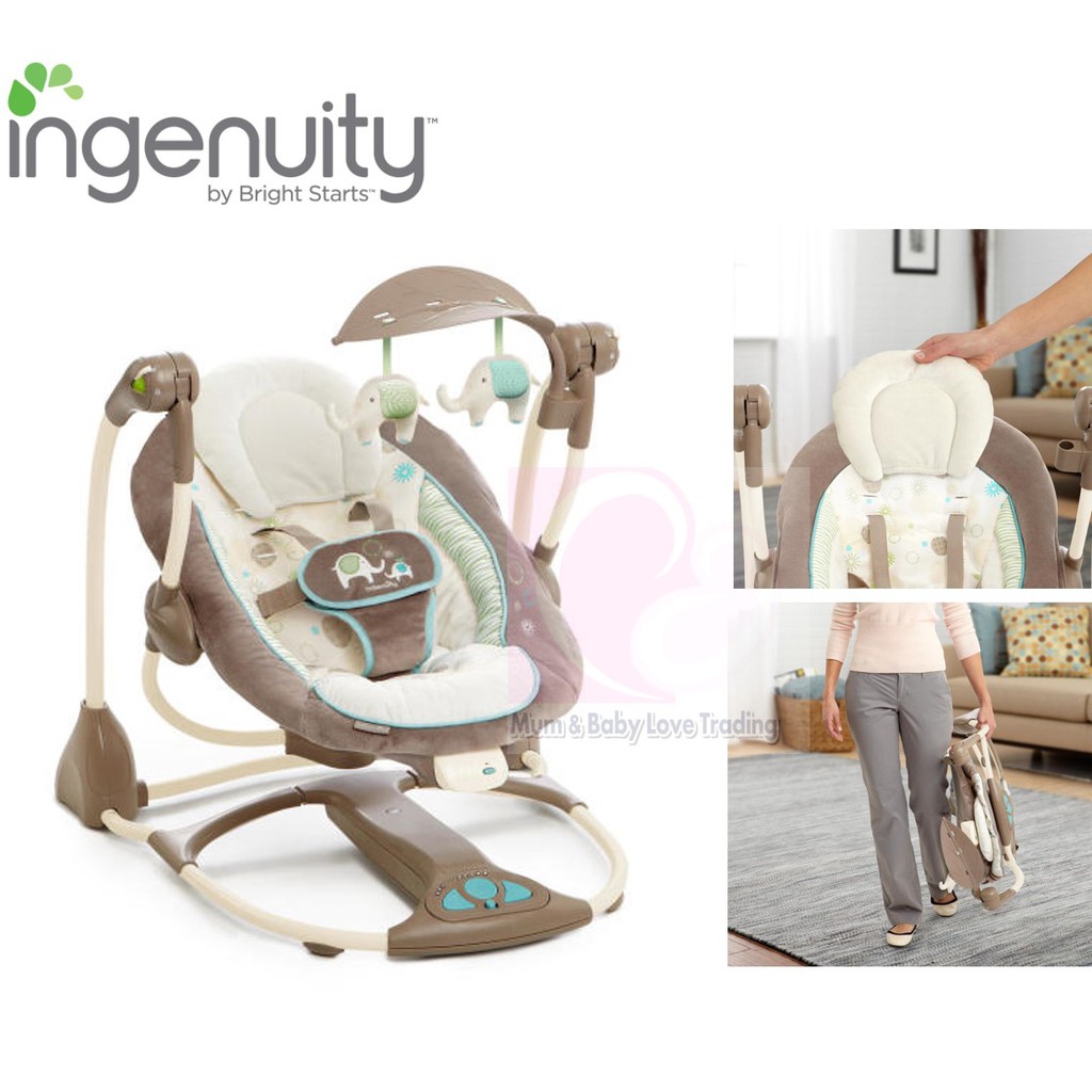 Bright Starts Ingenuity Convertme Swing 2 Seat Portable Swing Sahara Burst