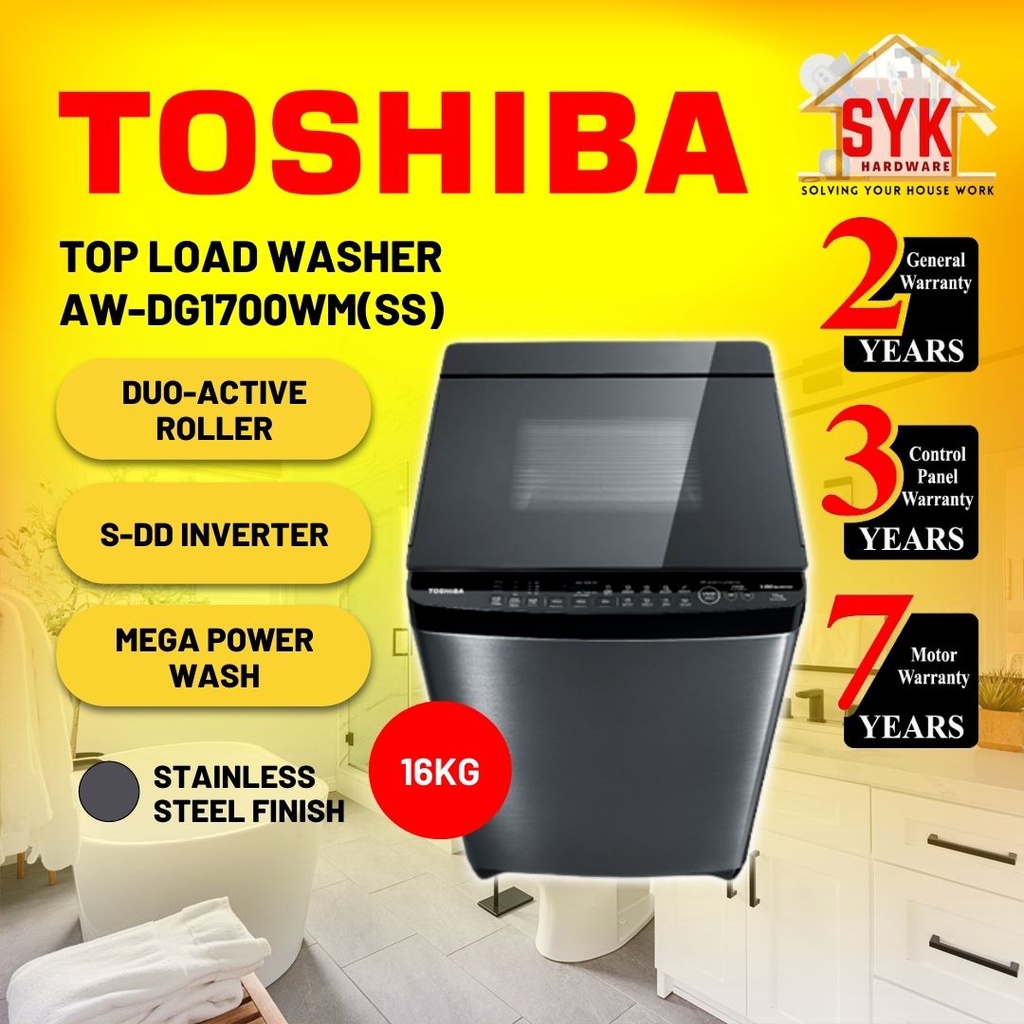SYK Toshiba Washing Machine AWDG1700WM(SG) 16kg SDD Inverter Fully