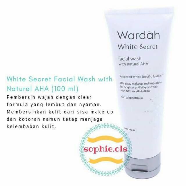 Wardah White Secret Facial Wash with Natural AHA Sabun Cuci Muka 100ML