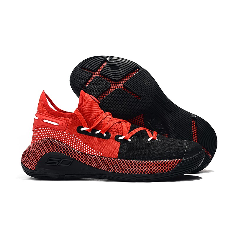 UA Curry 6 Red/Black Basketball Shoes 