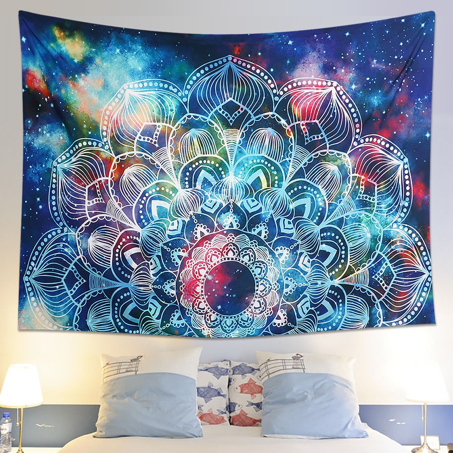 Mandala Wall Tapestry Galaxy Star Sky Wall Hanging Blanket Bedroom Wall Decor