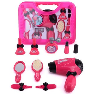 Baby Girls Hair Dryer Lipstick Simulation Toys Kids Beauty Set