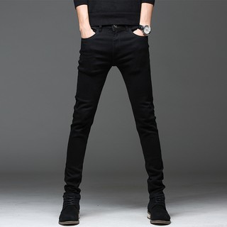 black pencil fit jeans