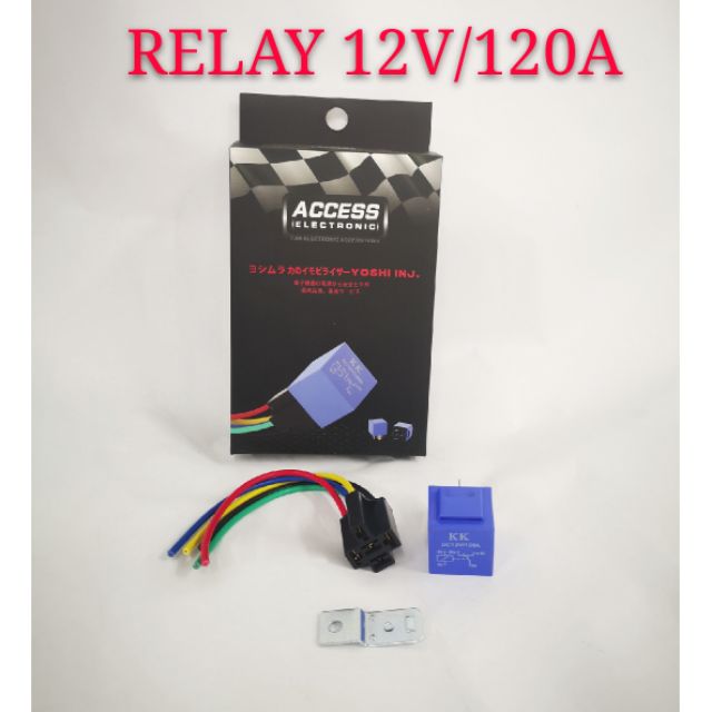 Car 5 PIN 120A Relay 12V Copper Headlamp Motorcycle Headlight Horn Fan Relay Lampu Kereta Motor Van