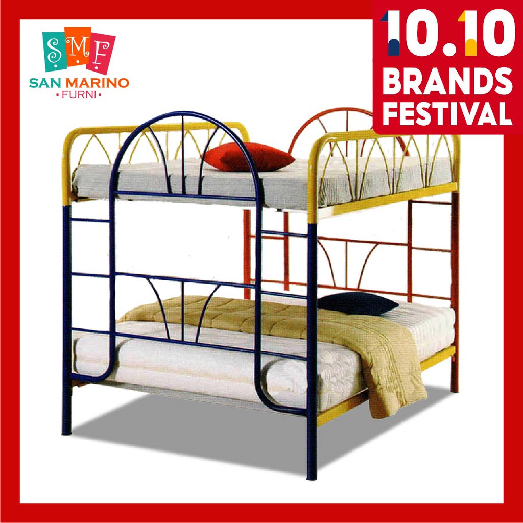 (PRE ORDER OCT 2021) DOUBLE QUEEN Double Decker Metal Bunk Bed/Double