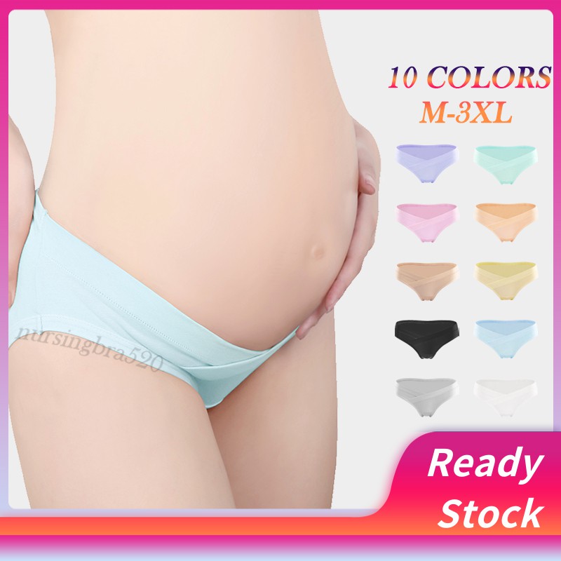 Maternity Underwear Low Waist Women Pregnant Panties Cotton UShaped Briefs 20020 Shopee Malaysia