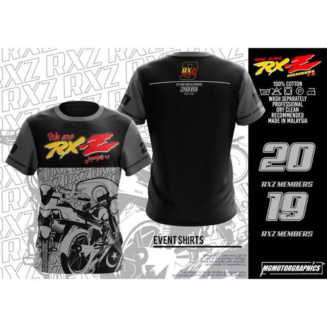 {READY STOK} T-shirt RXZ Members V3.0 2019 | Shopee Malaysia