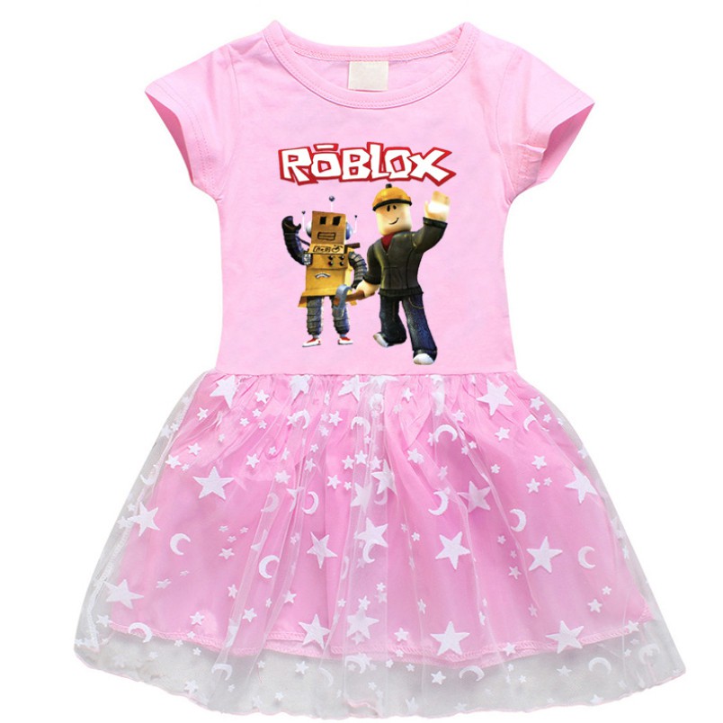 Roblox Girl Summer Dress Korean Children Girls Kids Kid Irregular Skirt Chiffon Dress Dresses Shopee Malaysia - girls pink clothes roblox