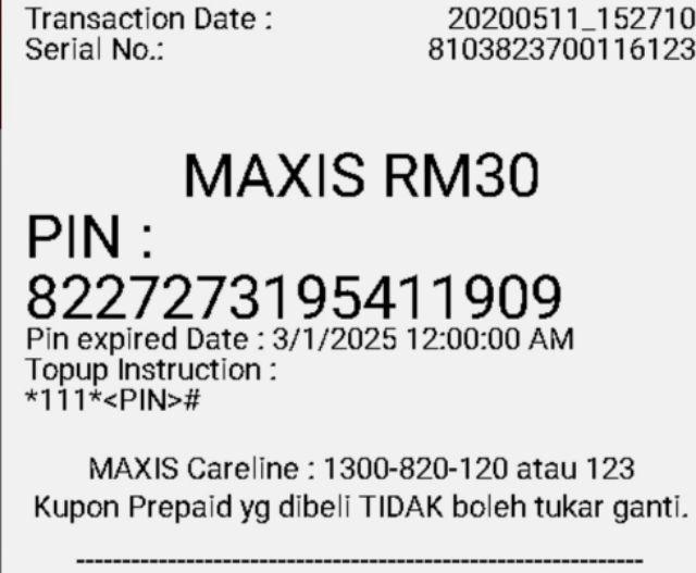 Maxis Hotlink Reload Top Up  PIN CODE  | Shopee Malaysia