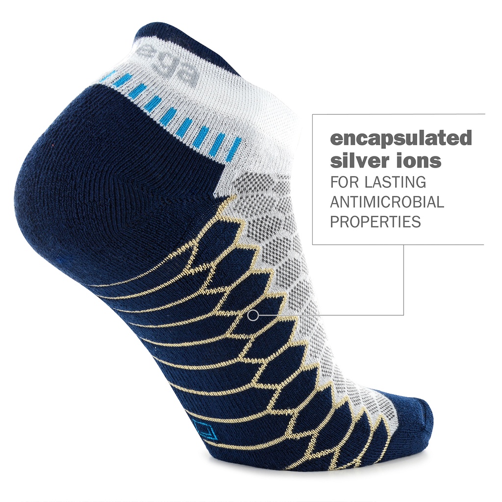 1 Pair Balega Silver Antimicrobial No-Show Compression-Fit Running Socks for Men and Women
