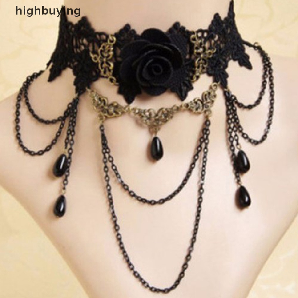 HBMY 1pc Vintage Choker Necklace Gothic Jewelry Necklaces & Pendants False Necklace JOIE