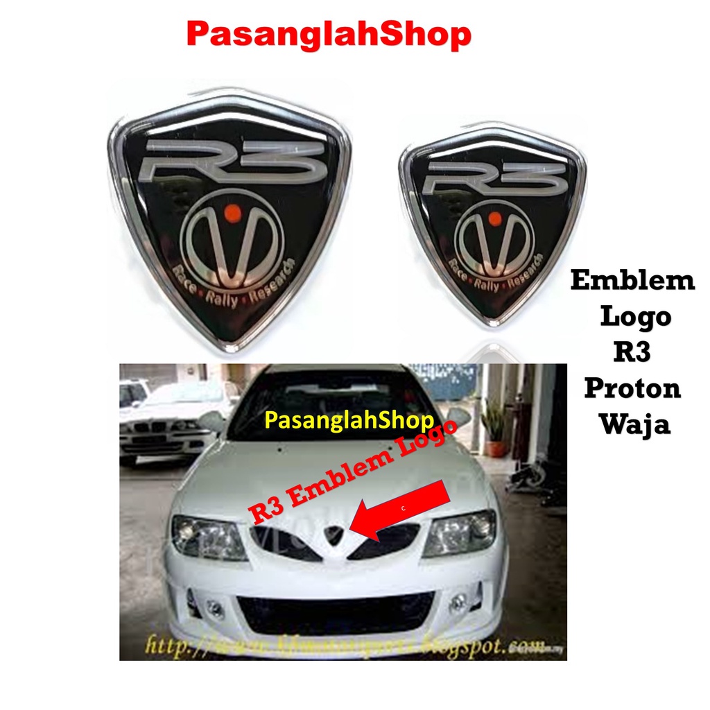 Proton Waja R3 Tiger Black Logo Depan | Shopee Malaysia