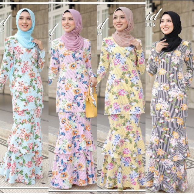 Ayanna baju  kurung moden orchid bridesmaid  sedondon Shopee Malaysia