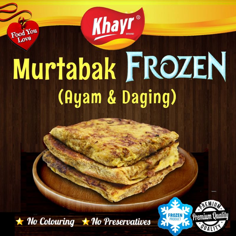 Khayr Murtabak Frozen (1 pek 3 pcs) usahasama Peniaga Bazar Ramadan Viral di KL | Produk Muslim | Ready To Eat