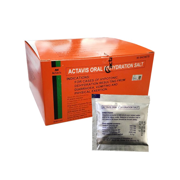 Actavis Oral Rehydration Salt (ORS) 50'S x 5.3g Shopee Malaysia