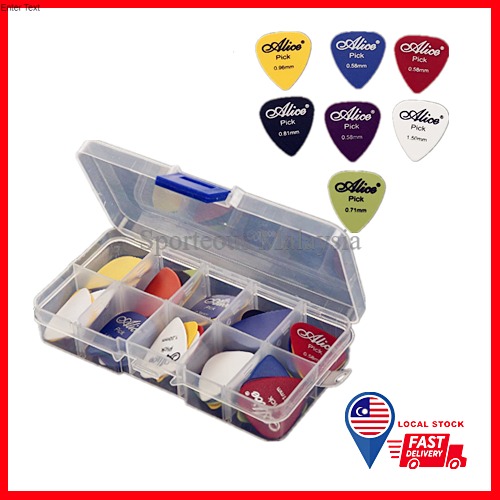 READY STOCK 30PCS Alice Guitar Picks Free Storage Box Acoustic Electric Guitar Plectrum Pick - Muti Size Pick