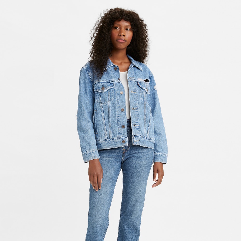 Levi's Women's Ex-Boyfriend Trucker Jacket 29944-0164 | Shopee Malaysia