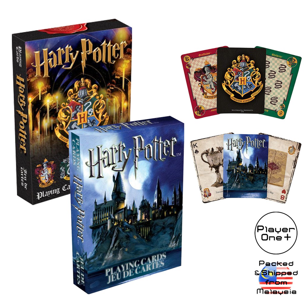 Harry Potter Playing Cards House Crests Poker Cards Merchandise and ...