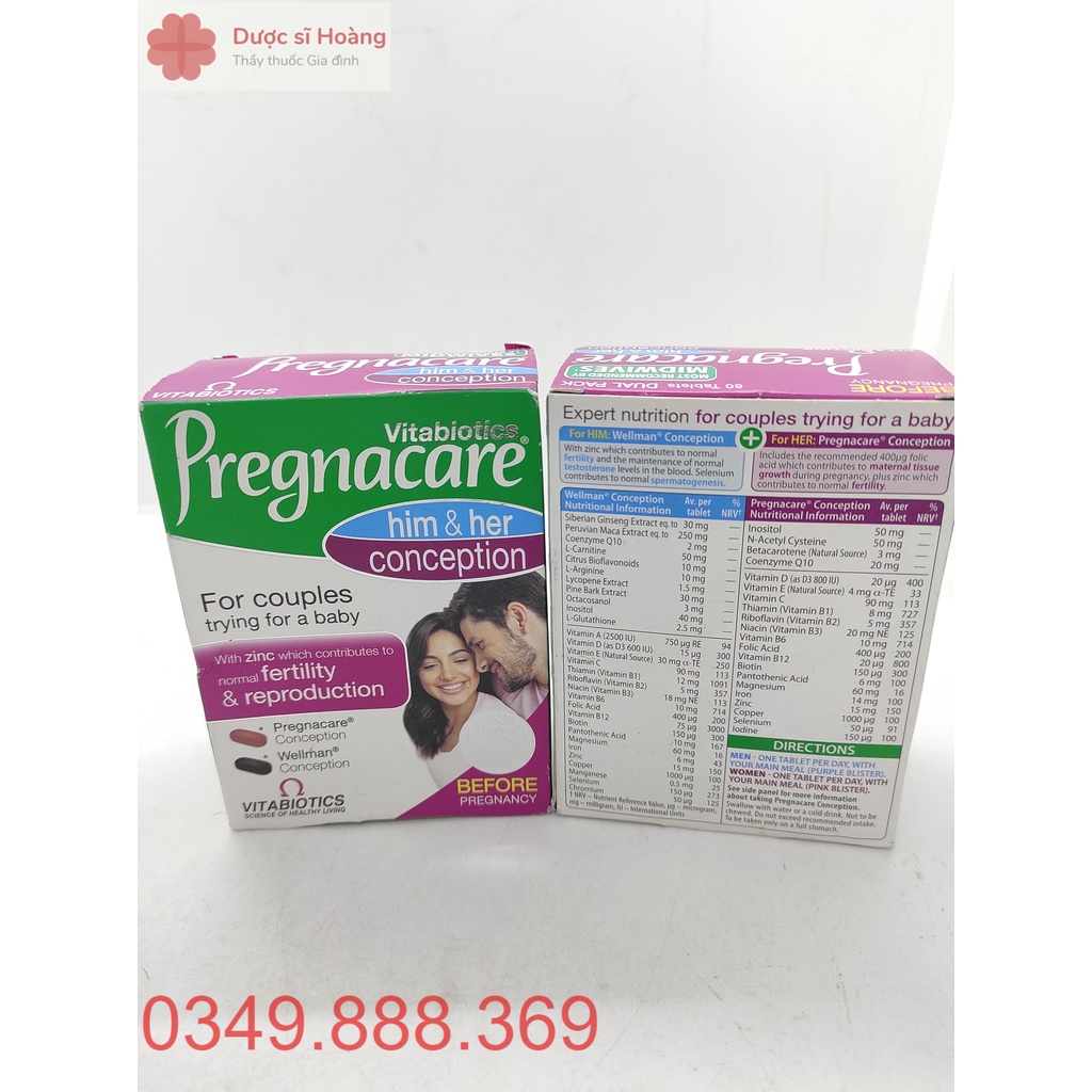 Pregnacare Him And Her Conception Synthetic Vitamins Happy Family Increase Pregnancy Date 24 Shopee Malaysia