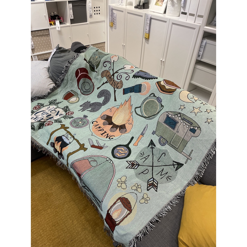 【Ready Stock】Multifunction Camping Blanket Sleeping Decorative Vintage Bohemian Sofa Blanket Camping Blanket Rug Mat Tablecloth Picnic Mat Outdoor Floor Mat Carpet Tapestry Thickened Double-sided Cotton Thread Blanket Shawl Camping Carpet Cadar Camping