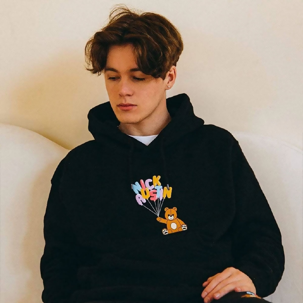 korean black hoodie