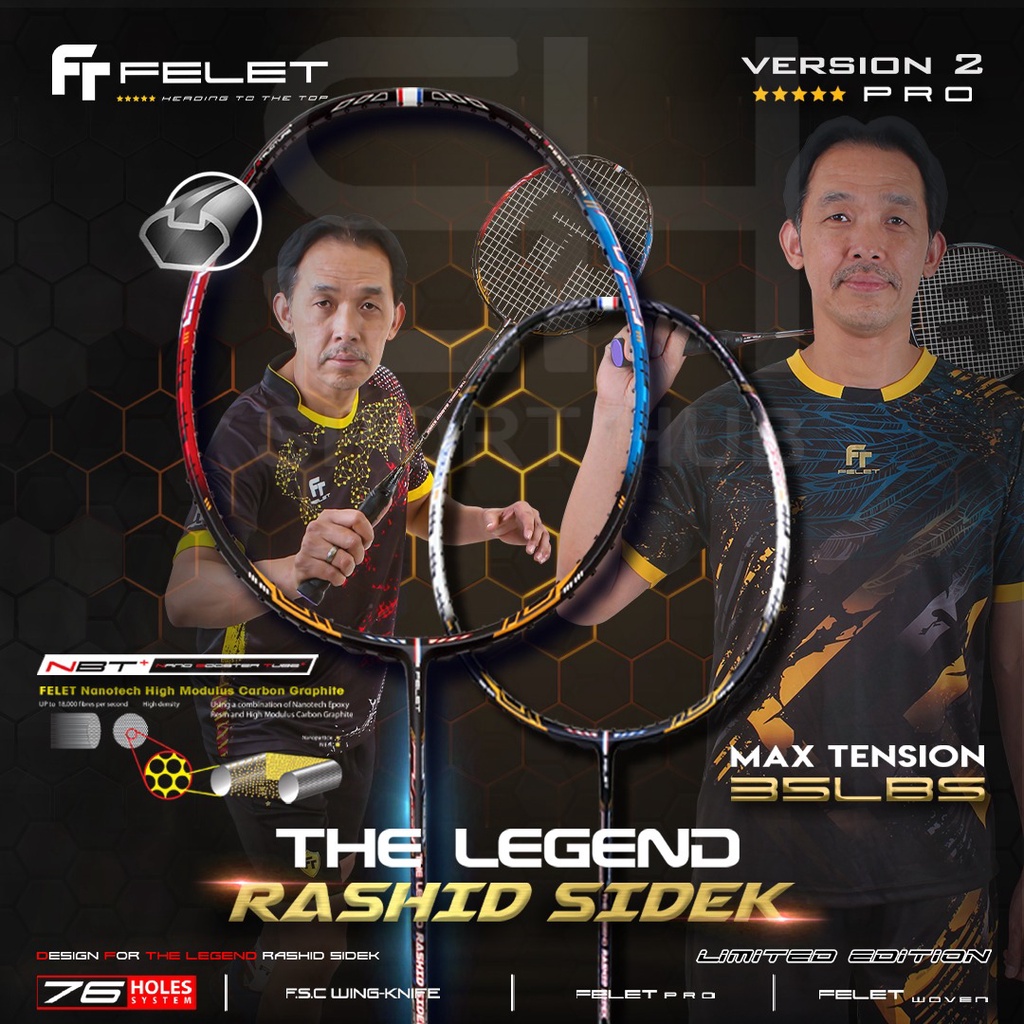 SportHub Felet Rashid Sidek Limited Racquet Badminton Racket Badminton