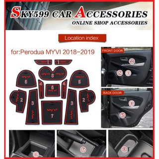 Perodua Myvi 2018 & Bezza Interior Slot Mat Storage Tank 