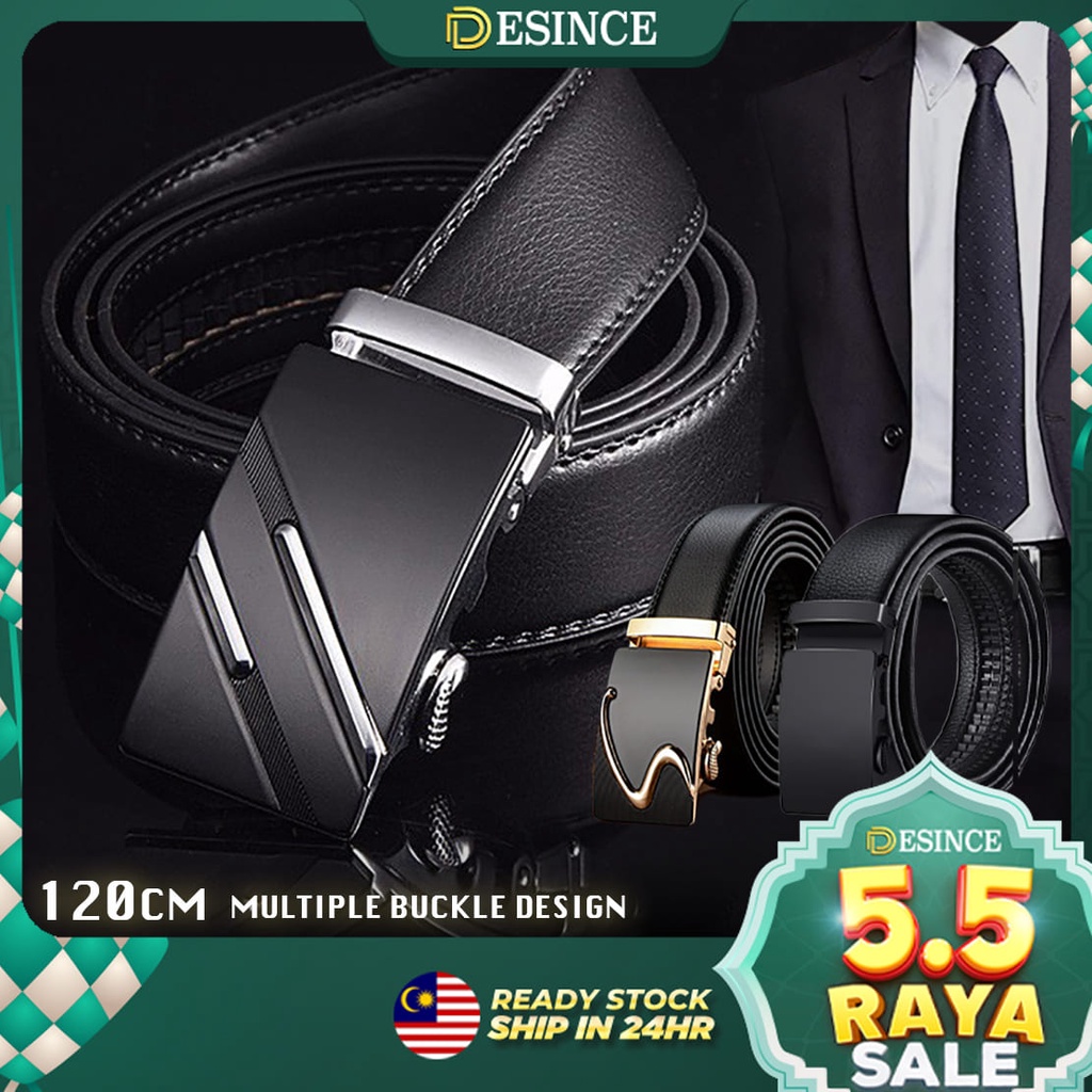 READY STOCK? Men Leather Belt Genuine Leather Automatic Buckle Belts Formal Men Leather Belt MA 100