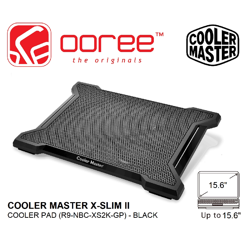 Cooler Master Notepal X Slim Ii Cooler Pad With mm Silent Fans And Support Up To 15 6 Laptop R9 Nbc Xs2k Gp Black Shopee Malaysia