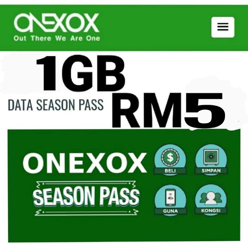 Buy Onexox Xox Season Pass 1gb Data Internet Topup Offer Now Seetracker Malaysia