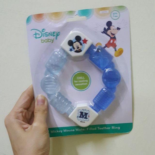 New Disney BABY THEETER WATER FILLED RING Soother Minnie Mickey Mouse UK SELLER✔ 