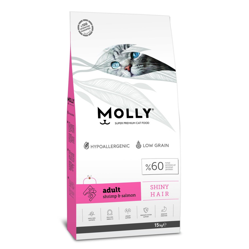 Molly Super Premium Dry Cat Food Shrimp & Salmon 15KG Shopee Malaysia