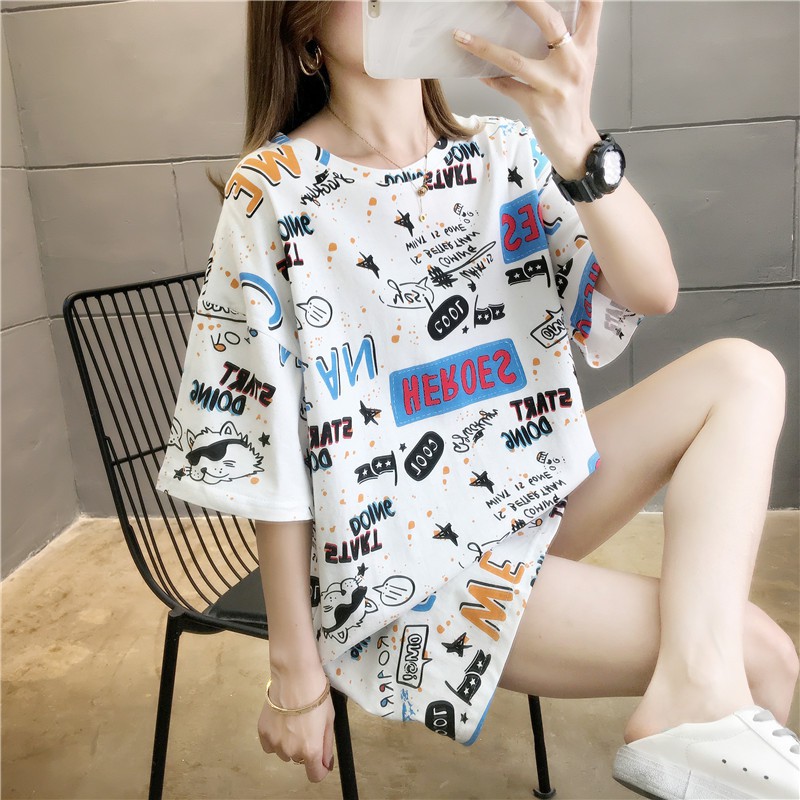 One {ready Stock} New T Shirt Korean Style Large Size Design Fashion Women Blouse Shopee Malaysia