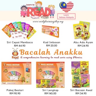 Stok A Stok D Set Cepat Membaca Kaedah Fonik Bacalah Anakku 8 Buah Buku Shopee Malaysia