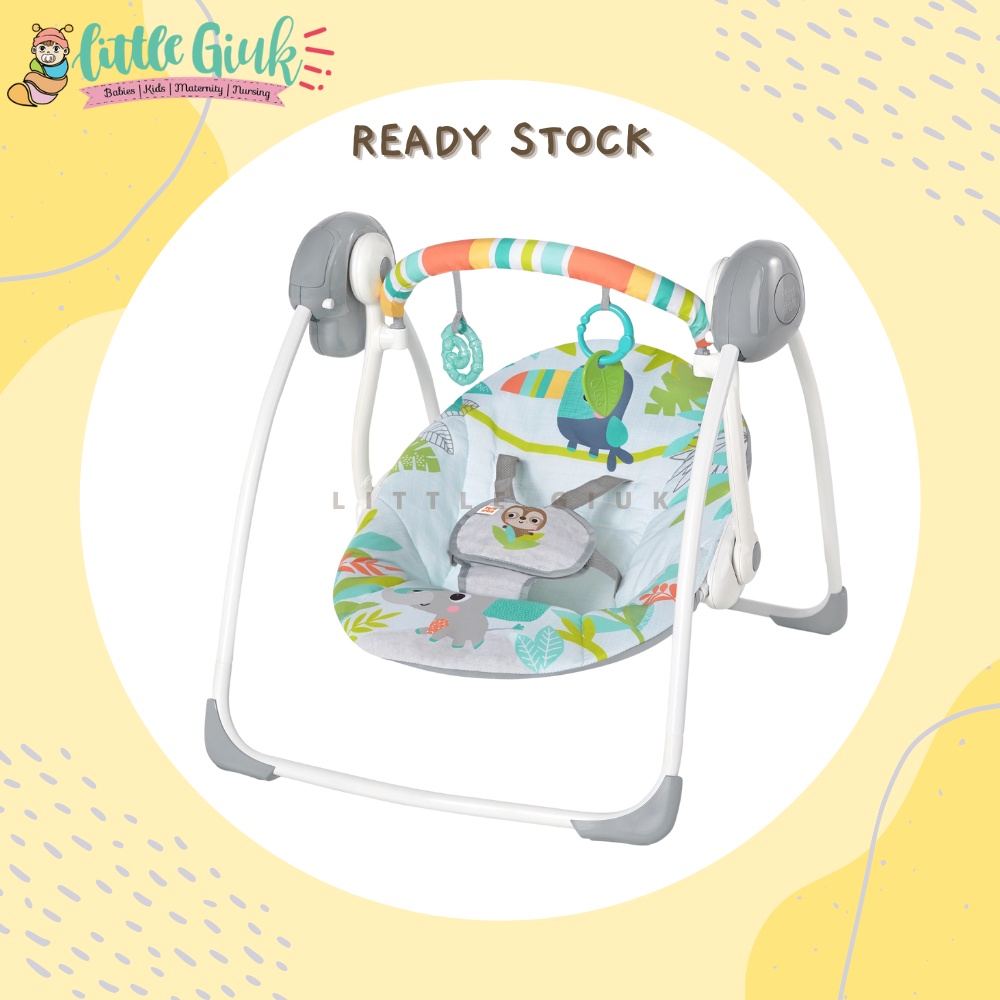 Bright Starts Rainforest Vibes Portable Swing | Shopee Malaysia