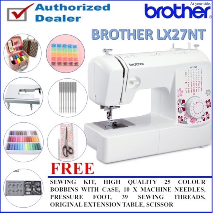 BROTHER LX27NT SEWING MACHINE with free gift | Shopee Malaysia