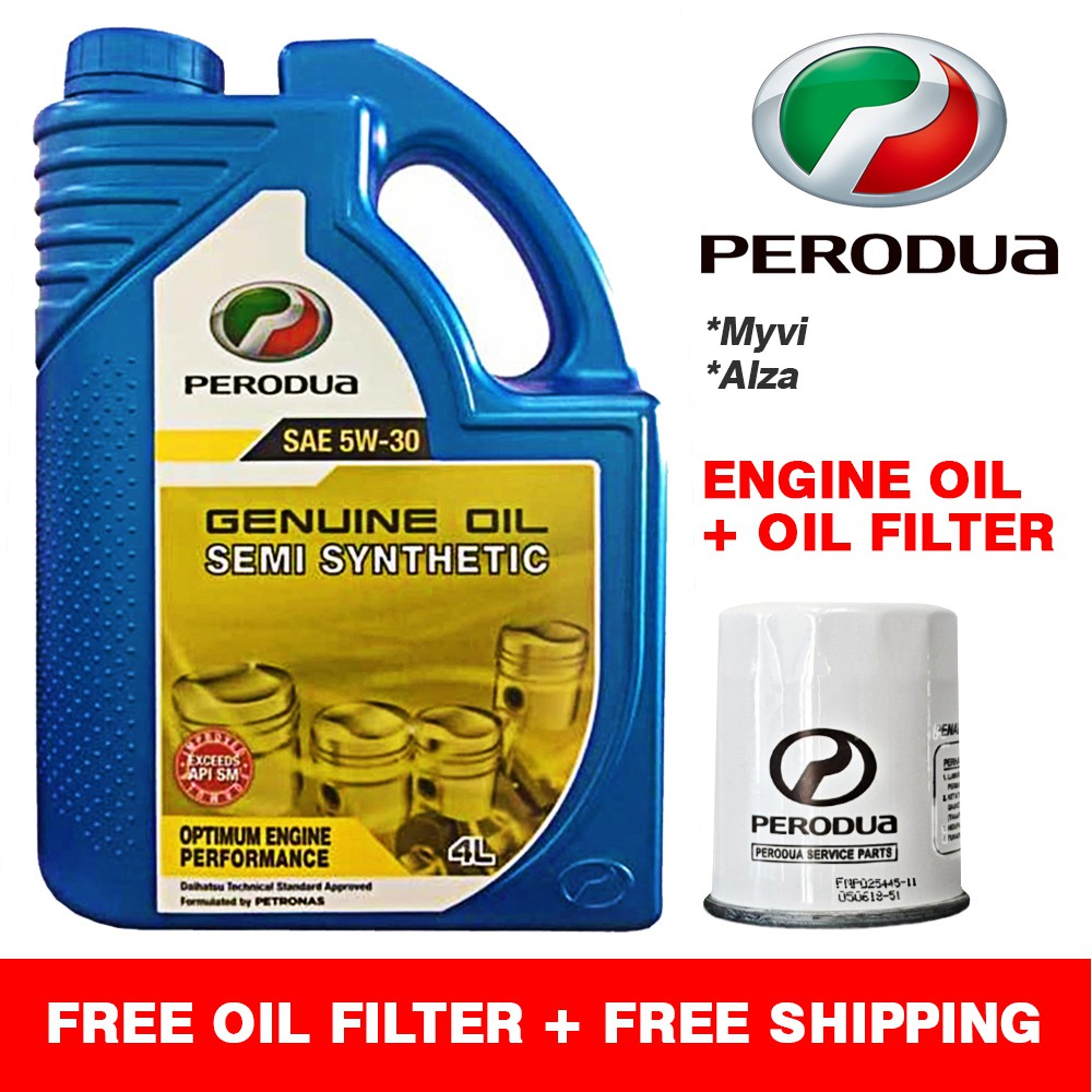 New Original Perodua SAE 5W30 Semi Synthetic Engine Oil 4L ...