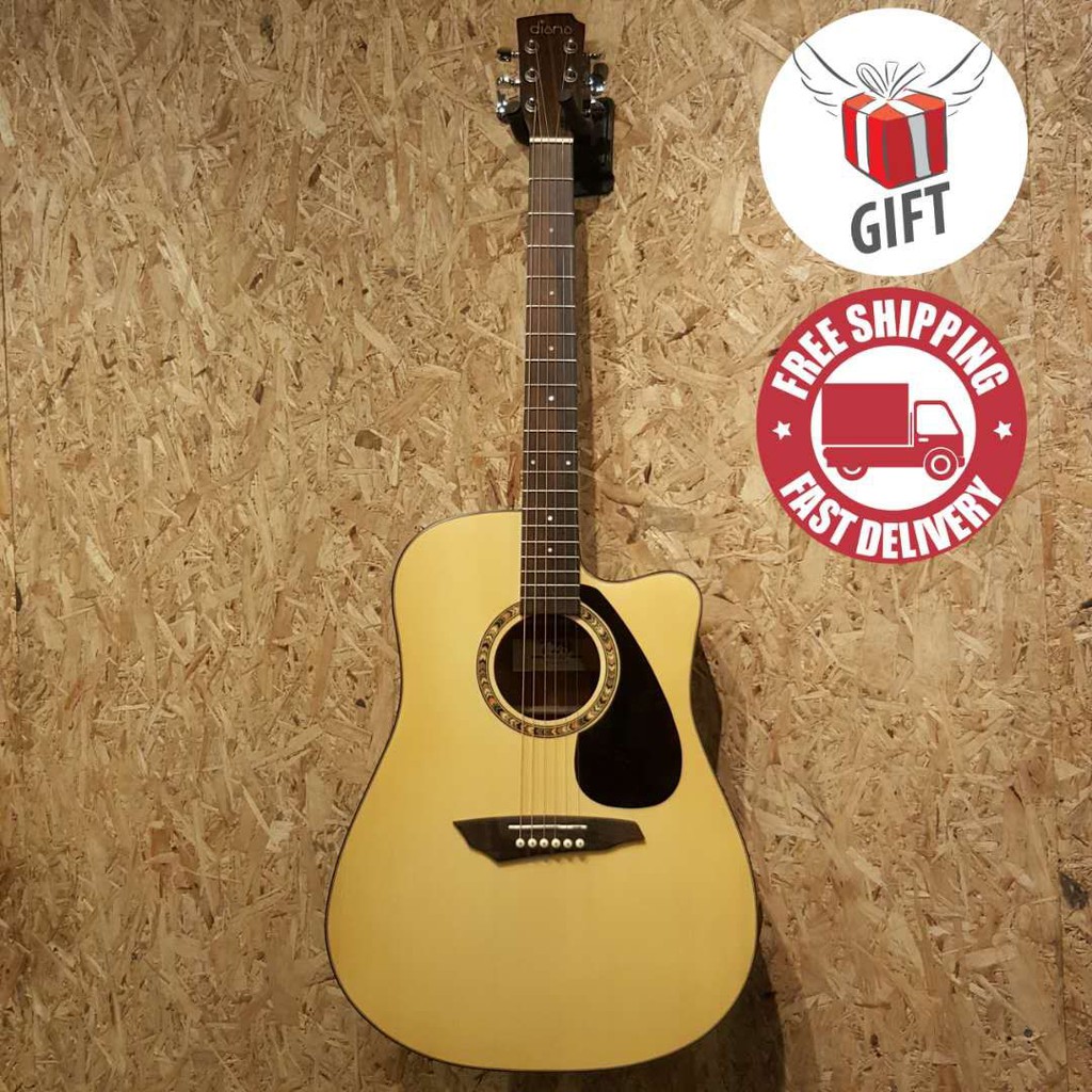 Buy Diana 41 Eq Inch Natural Dn Dc Acoustic Guitar With Pickup Eq Yamaha Pickguard F310 Fender Ibanez Taylor Martin Seetracker Malaysia