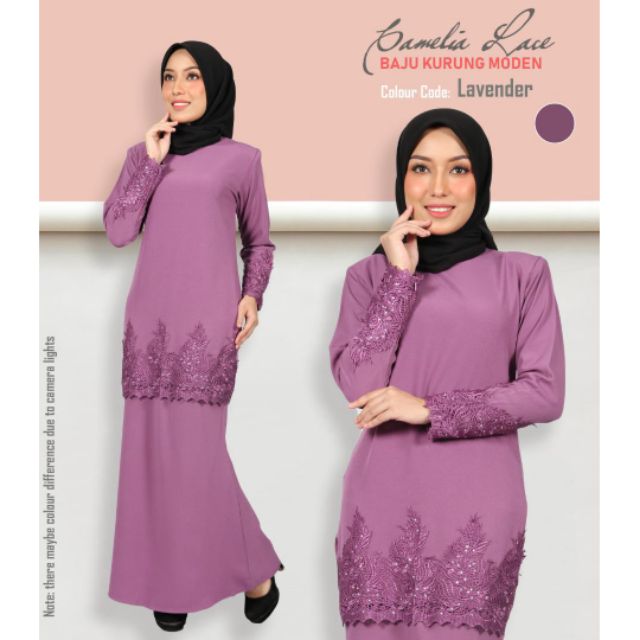 Promosi Kurung Moden Camelia Lace Jahit Ye Chuolls Bukan Tampal Original Stone Shining Merecik Habiss Shopee Malaysia