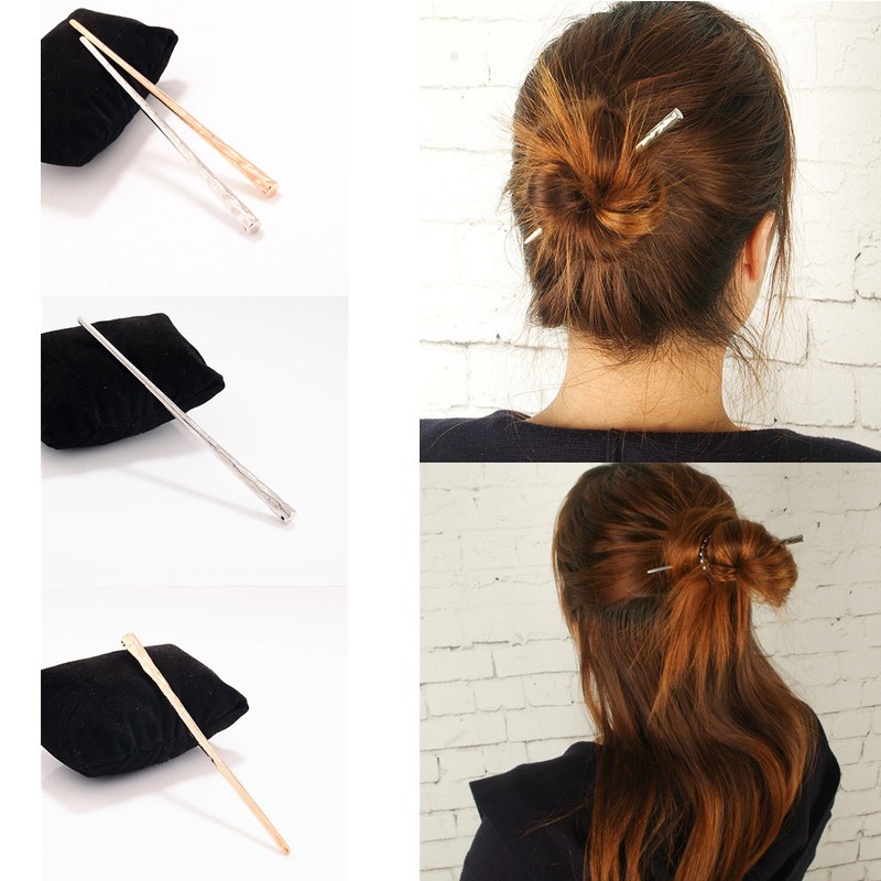 Women Handmade Hair Stick Chopsticks Hairpin Pin Chignon Hair