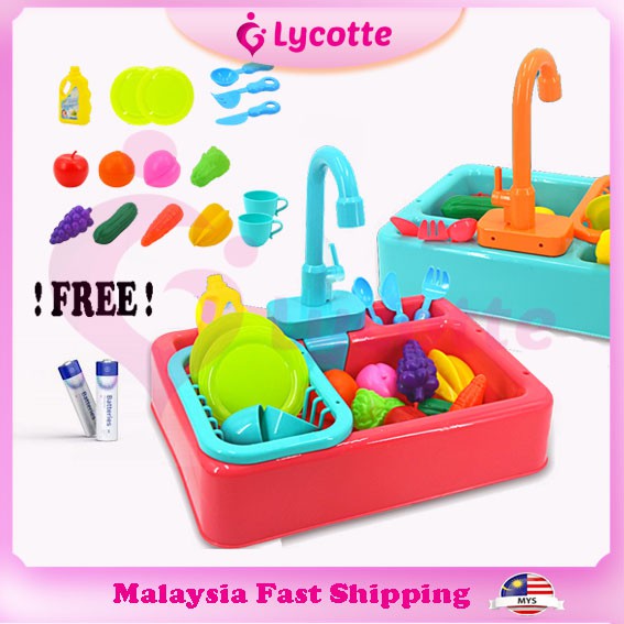 [MALAYSIA] Children Kitchen Dish Washing Sink Dishwasher Pretend Play