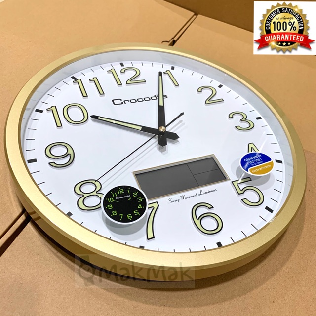 100 Original Crocodile Cps6117 Melody Striking Wall Clock Shopee Malaysia