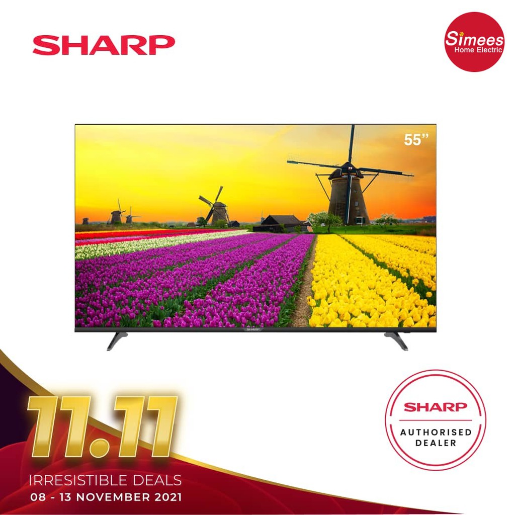 Sharp AQUOS 55" 4K UHD Smart LED TV 4TC55CJ2X Shopee Malaysia