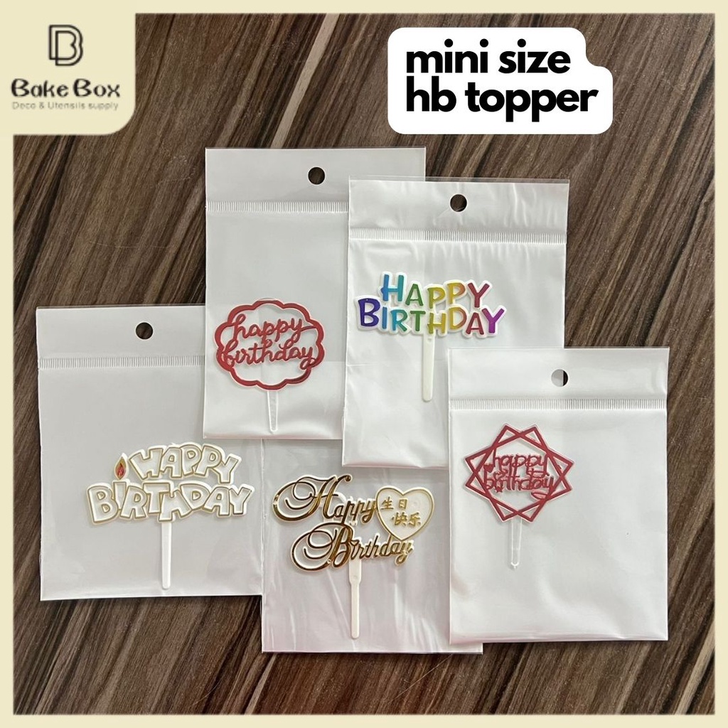 [READYSTOCK]Mini Cake Topper/Happy Birthday Topper/Small Size
