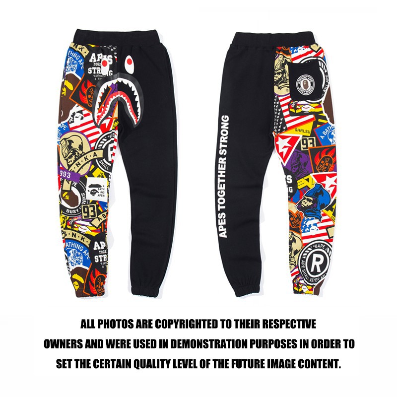 bathing ape shark pants