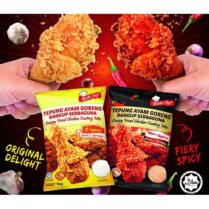 Tepung Goreng Sedap Rangup Bon Chef Shopee Malaysia