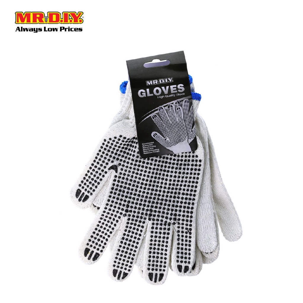 Mr Diy Gloves With Black Dots 2 Pairs Shopee Malaysia