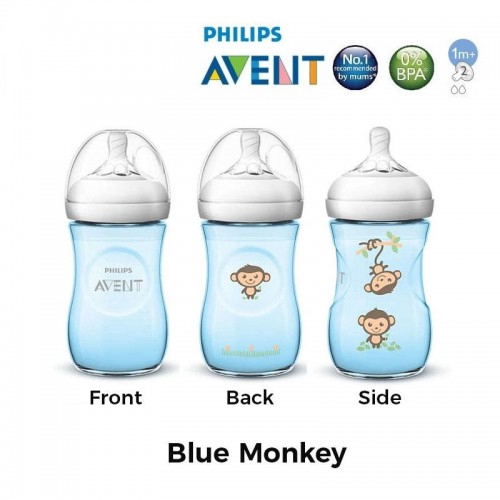 avent blue monkey bottles