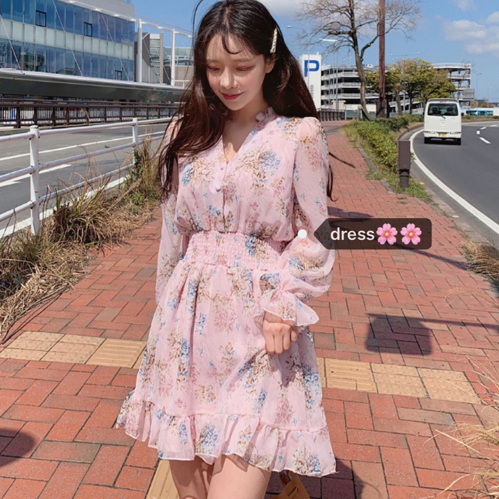 floral dress korean
