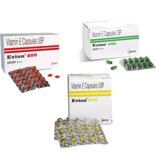 Evion vitamin E capsules 200mg, 400mg and 600mg | Shopee Malaysia